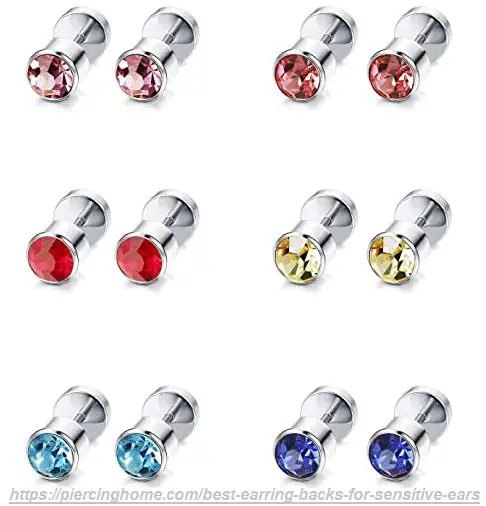 baby earrings with safety backs diamond
