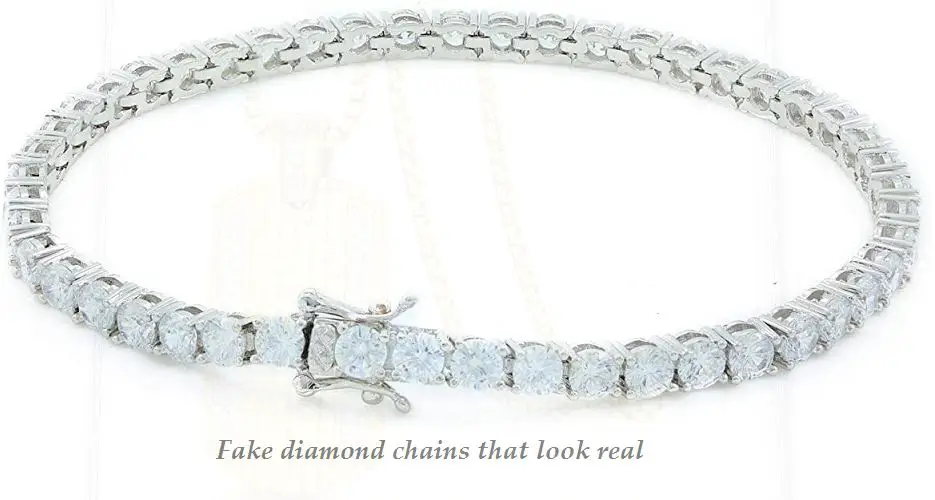 fake diamond chains that look real
