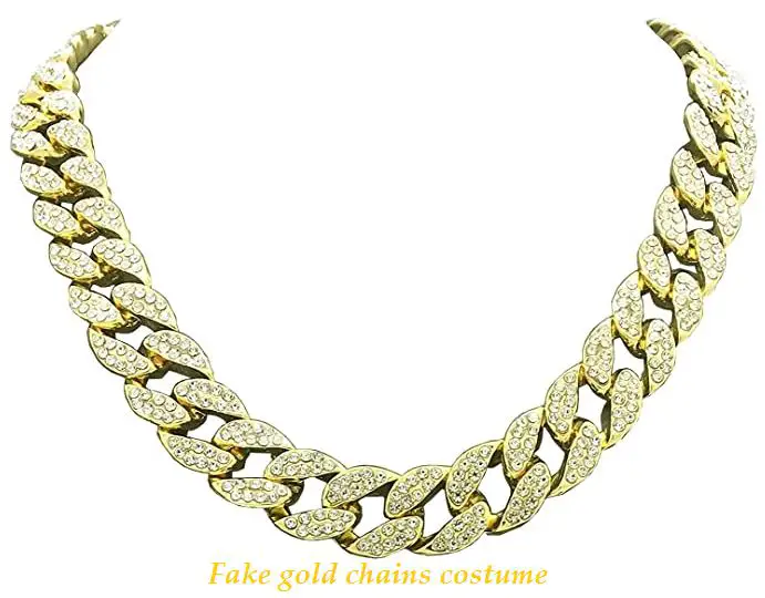 fake gold chains costume
