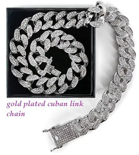 gold plated cuban link chain