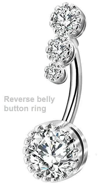 reverse belly button ring