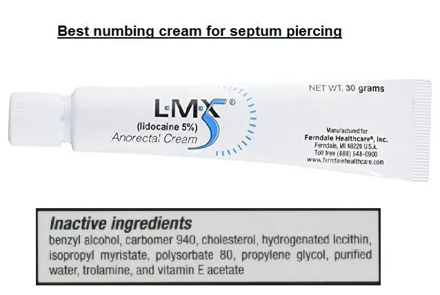 best numbing cream for septum piercing