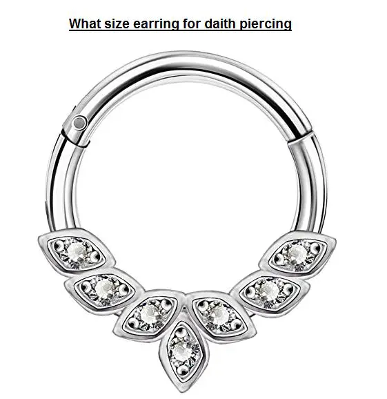 what size earring for daith piercing