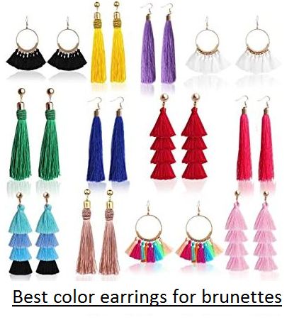 best color earrings for brunettes