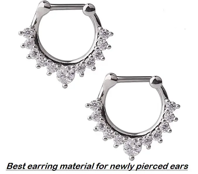 best earring material for newly pierced ears