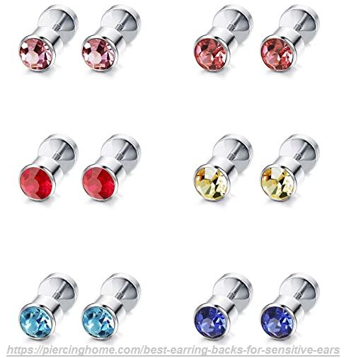 baby earrings with safety backs diamond