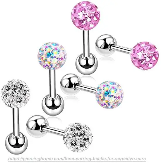 earrings with screw on ball backs