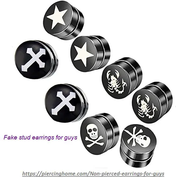 fake stud earrings for guys