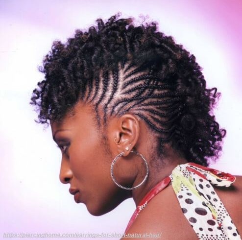 Faux hawk natural hairstyle