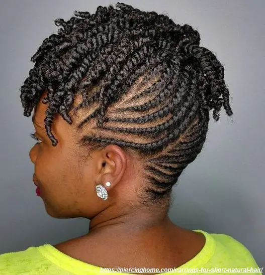 Flat twists on short natural hair