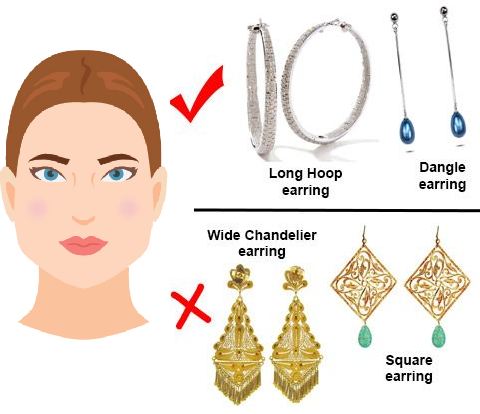 earrings for pear shaped face