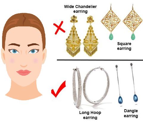 earrings for rectangle face shape