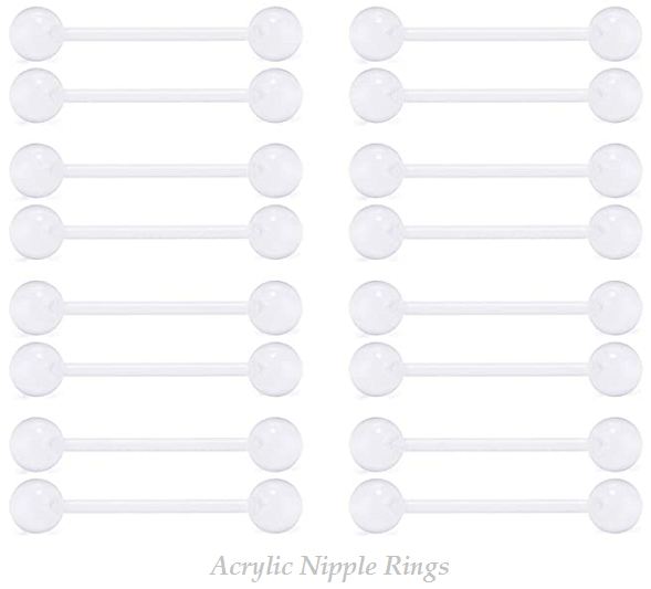 acrylic nipple rings