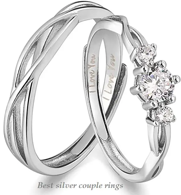 best silver couple rings