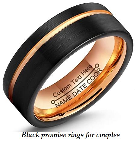 black promise rings for couples