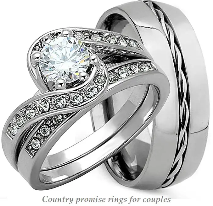 country promise rings for couples