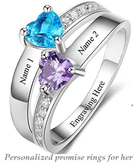 personalized promise rings for her