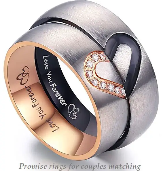 promise rings for couples matching