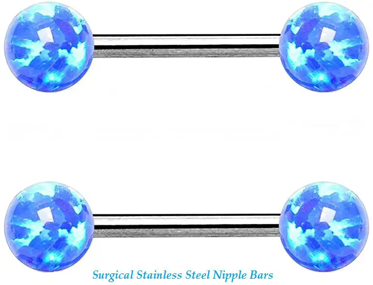 surgical stainless steel nipple bars