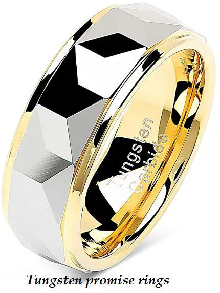 tungsten promise rings