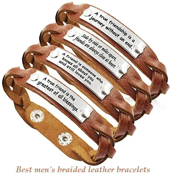 best mens braided leather bracelets