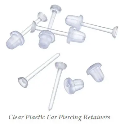 clear plastic ear piercing retainers