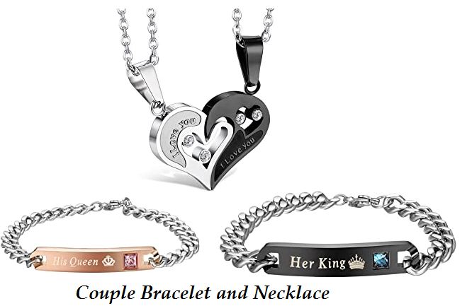 couple bracelet and necklace