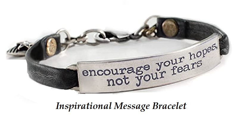 inspirational message bracelet
