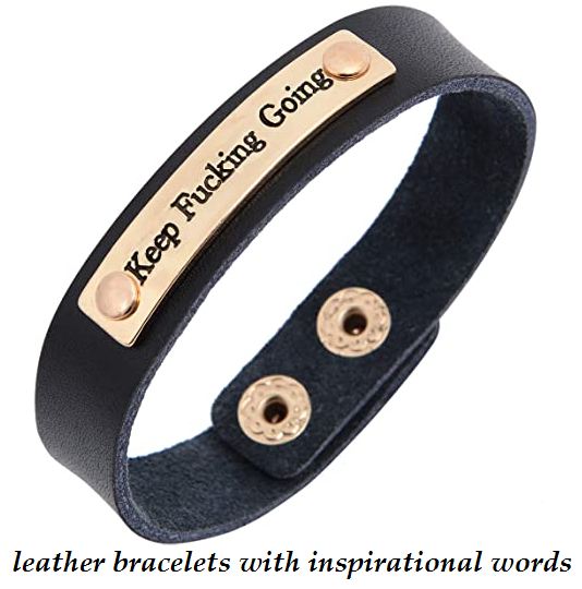 leather bracelets with inspirational words