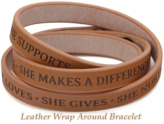 leather wrap around bracelet