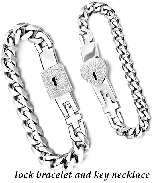 lock bracelet and key necklace