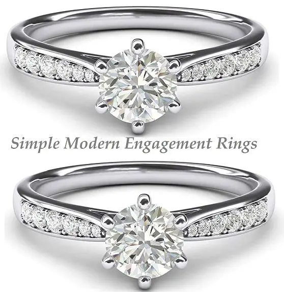 simple modern engagement rings