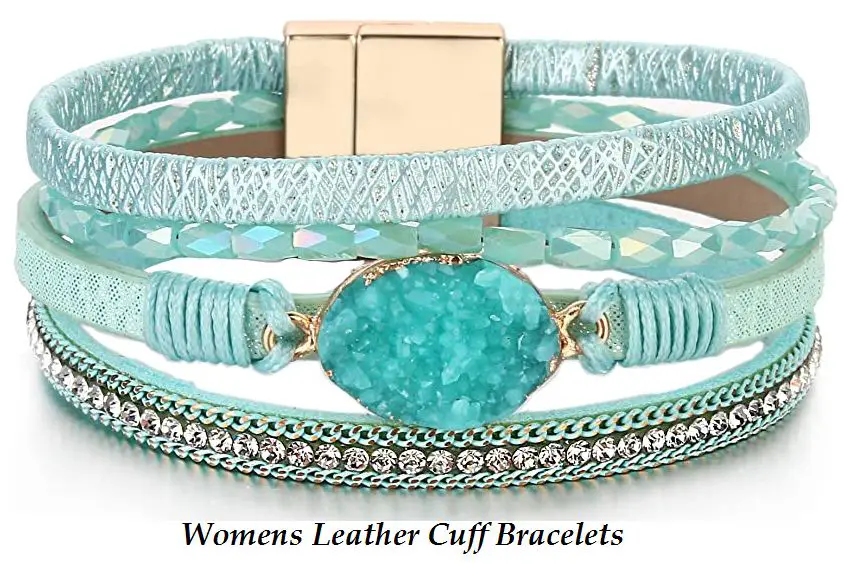 womens leather cuff bracelets