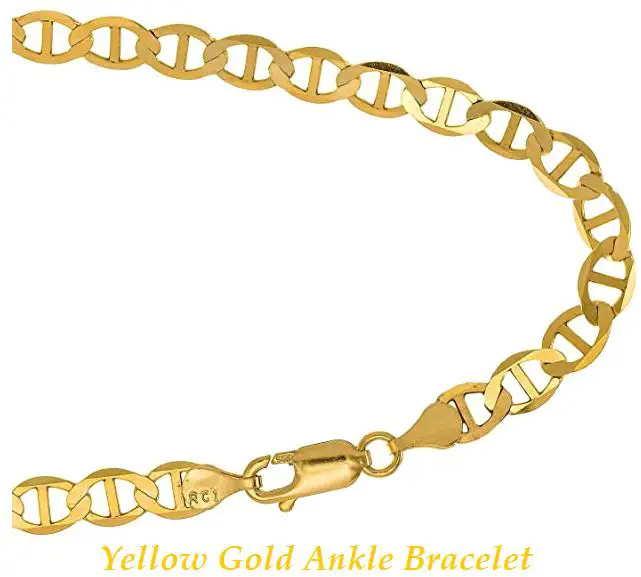 yellow gold ankle bracelet