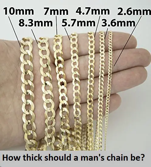 how thick should a mans chain be