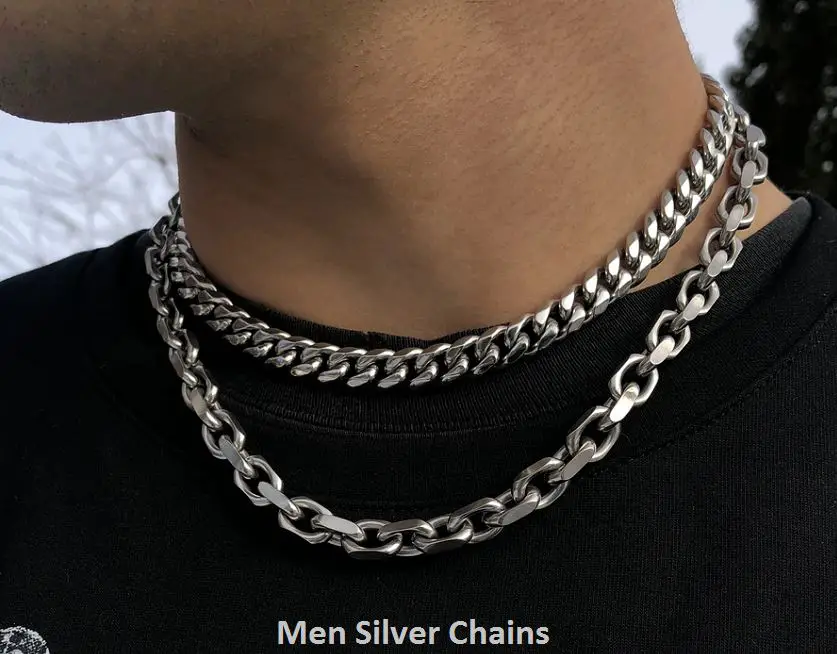 men silver chains