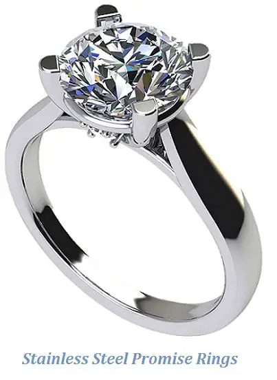 stainless steel promise rings