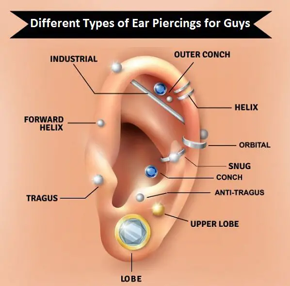 different types of ear piercings for guys