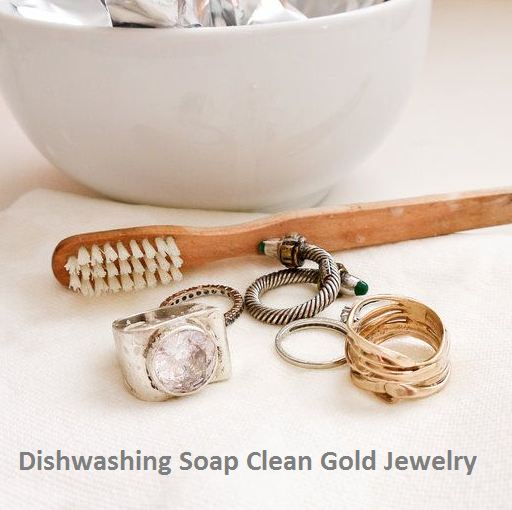 dishwashing soap clean gold jewelry