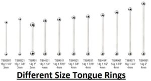 thumbnail image 2 of Nipple Shield Rings Tongue Bars Stainless Steel 14G Straight Barbells Piercing Jewellery 12mm 14mm 16mm 18mm 2 of 12