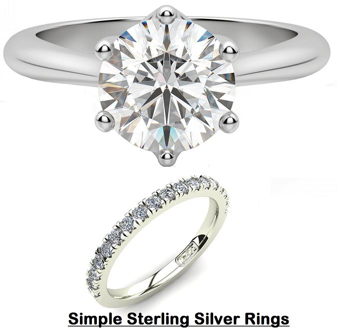 simple sterling silver rings